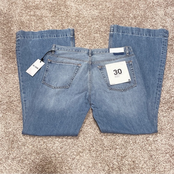 NWT Re/Done Lake Blue Low Rise Bell Bottom Jeans Size 30 - Picture 4 of 7